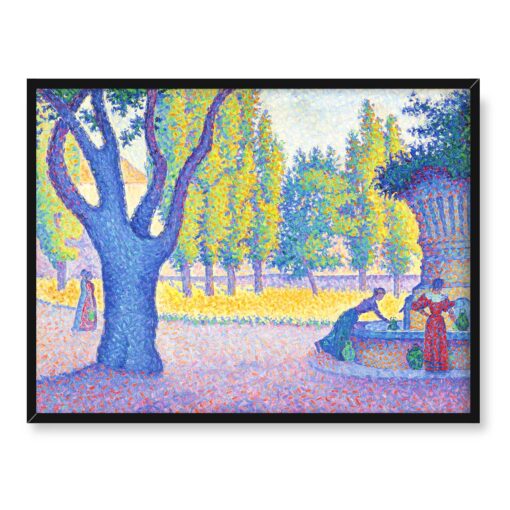 Paul Signac Fontanna w Saint Tropez 40x30