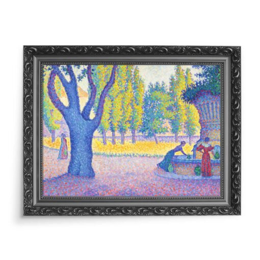 Paul Signac Fontanna w Saint Tropez 70x50 wydruk na płótnie CANVAS
