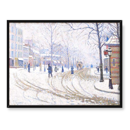 Paul Signac Śnieg Boulevard de Clichy Paryż 40x30 w RAMIE