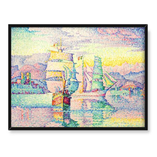 Paul Signac Żaglówki Antibes 40x30