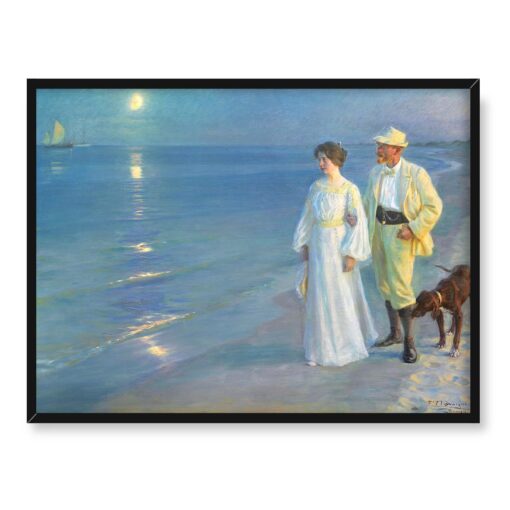 Pedar Kroyer Letni wieczór na plaży w Skagen 40x30 w RAMIE