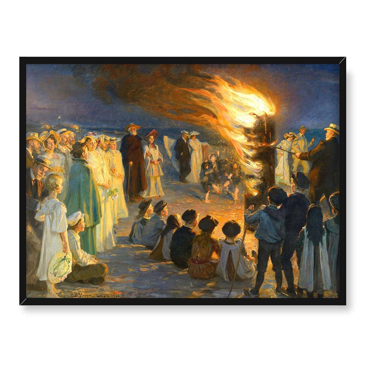 Pedar Kroyer Ognisko na plaży w Skagen 40x30