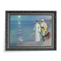 Peder Kroyer Letni wieczór na plaży w Skagen 70x50 wydruk na płótnie CANVAS