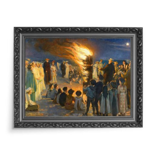 Peder Kroyer Ognisko na plaży w Skagen 70x50 wydruk na płótnie CANVAS