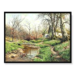 Peder Mork Monsted Farma przy rzece 40x30 w RAMIE
