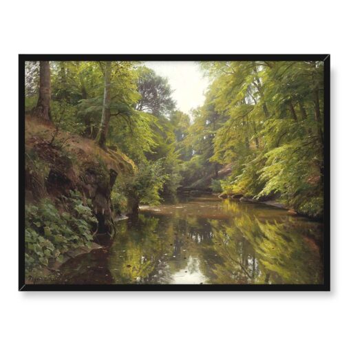 Peder Mork Monsted Leśna rzeka 40x30 w RAMIE
