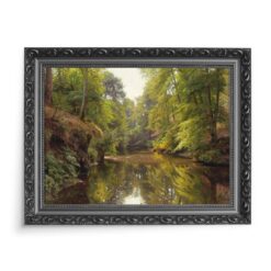 Peder Mork Monsted Leśna rzeka 70x50 wydruk na płótnie CANVAS
