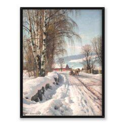 Peder Mork Monsted Lillehamer Ścieżka pokryta śniegiem 30×40