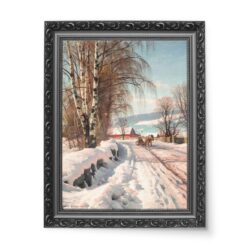 Peder Mork Monsted Lillehamer Ścieżka pokryta śniegiem 50x70 wydruk na płótnie CANVAS