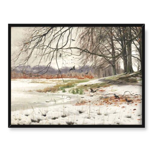 Peder Mork Monsted Zimowy krajobraz 40x30