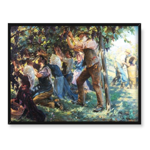 Peder Severin Kroyer Winobranie w Tyrolu 40x30 w RAMIE