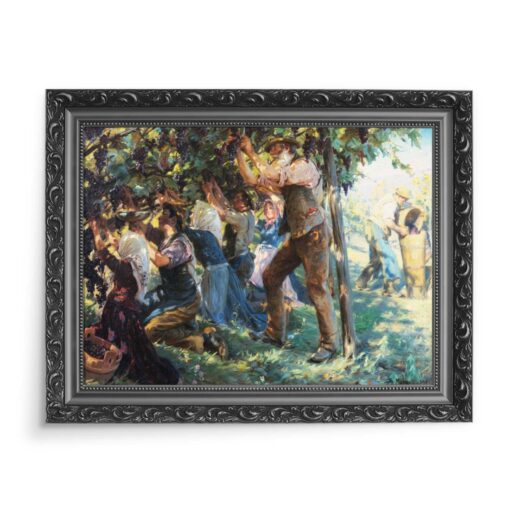 Peder Severin Kroyer Winobranie w Tyrolu 70x50 wydruk na płótnie CANVAS