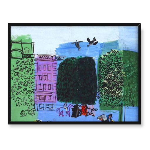 Raoul Dufy Paryż L avenue du Bois 40x30 w RAMIE