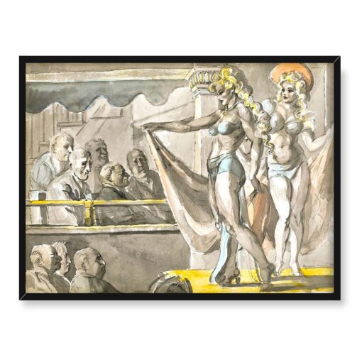 Reginald Marsh Burleska 40x30 w RAMIE