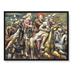 Reginald Marsh Drewniane konie 40x30