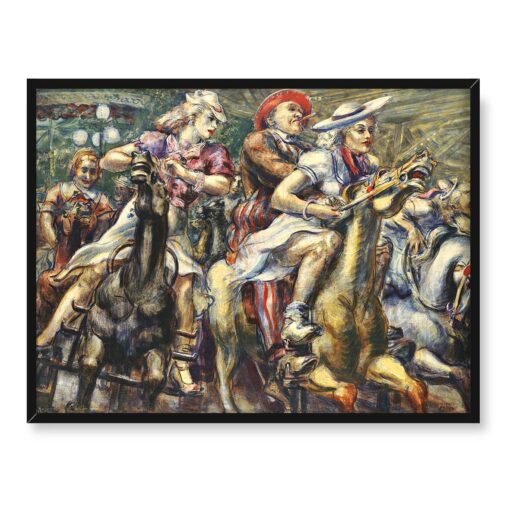 Reginald Marsh Drewniane konie 40x30