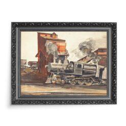 Reginald Marsh Lokomotywa 70×50 wydruk na płótnie CANVAS