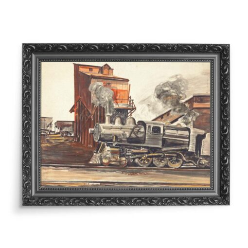Reginald Marsh Lokomotywa 70x50 wydruk na płótnie CANVAS