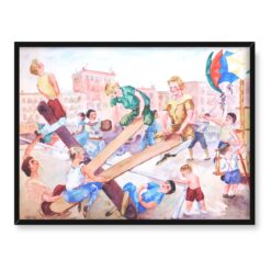 Reginald Marsh Plac zabaw 40x30