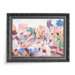 Reginald Marsh Plac zabaw 70×50 wydruk na płótnie CANVAS