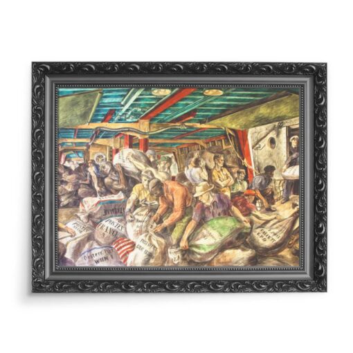 Reginald Marsh Rozładowując pocztę 70x50 wydruk na płótnie CANVAS