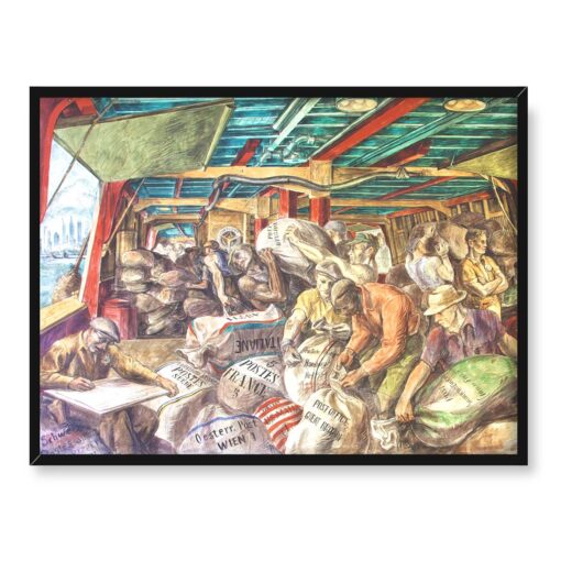 Reginald Marsh Rozłądowywując pocztę 40x30