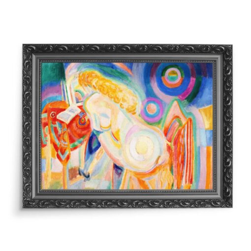 Robert Delaunay Naga kobieta czyta 3 70x50 wydruk na płótnie CANVAS