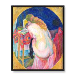 Robert Delaunay Naga kobieta czyta 40×50