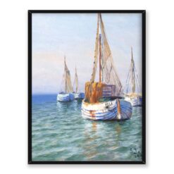 Soter Jaxa Małachowski Kutry rybackie przy brzegu 30x40