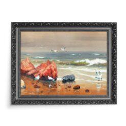 Soter Jaxa Małachowski Mewy na plaży 70×50 wydruk na płótnie CANVAS