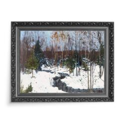 Stanisław Żukowski Leśny strumyk Zima 70x50 wydruk na płótnie CANVAS