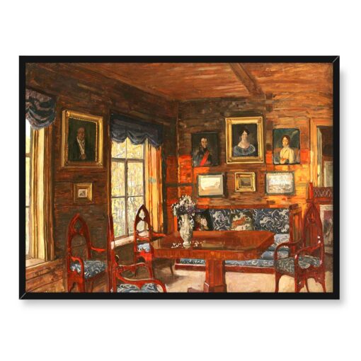 Stanisław Żukowski Wnętrze starego domu 40x30