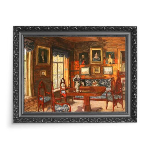 Stanisław Żukowski Wnętrze starego domu 70x50 wydruk na płótnie CANVAS