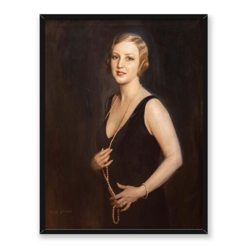 Tadeusz Styka Dama z perłami 30x40
