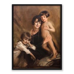 Tadeusz Styka Portret Wandy z synami 30x40