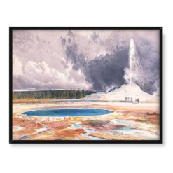 Thomas Moran The Castle Geyser Yellowstone 40x30