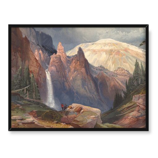 Thomas Moran Tower Falls and Sulphur Mountain Yellowstone 40x30