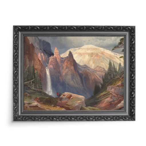 Thomas Moran Tower Falls and Sulphur Mountain Yellowstone 70x50 wydruk na płótnie CANVAS