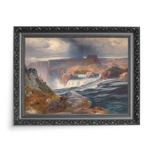 Thomas Moran Wodospady Snake River w Idaho 70x50 wydruk na płótnie CANVAS