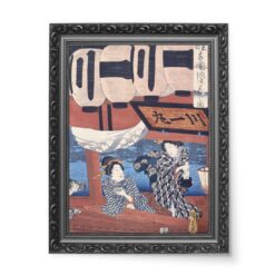 Utagawa Hiroshige Chłodny wieczór na moście Ryogoku 50x70 wydruk na płótnie CANVAS
