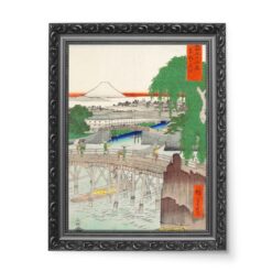 Utagawa Hiroshige Ichikoku Bridge ŚREDNI 50x70 wydruk na płótnie CANVAS