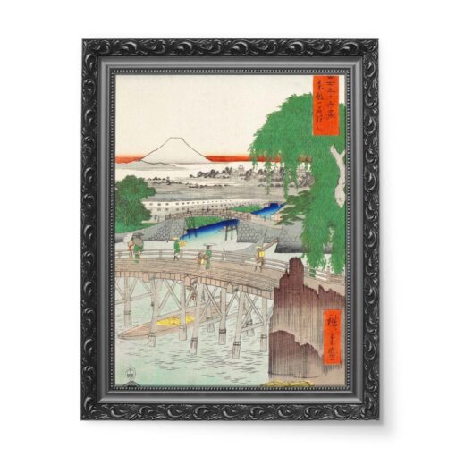 Utagawa Hiroshige Ichikoku Bridge ŚREDNI 50x70 wydruk na płótnie CANVAS
