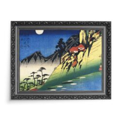 Utagawa Hiroshige Księżyc nad górami 70x50 wydruk na płótnie CANVAS