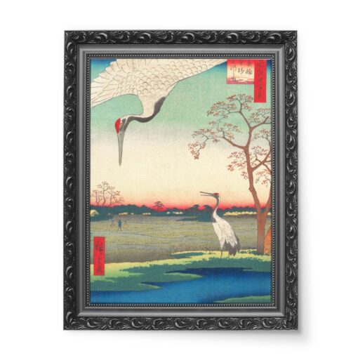 Utagawa Hiroshige Minowa, Kanasugi at Mikawashima ŚREDNI 50x70 wydruk na płótnie CANVAS