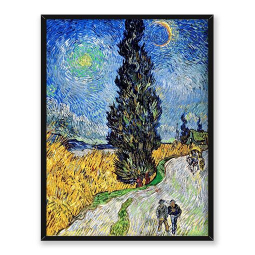 Vincent van Gogh Droga z cyprysem i gwiazdą 30x40
