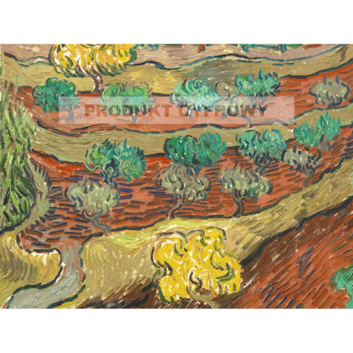 Vincent van Gogh Drzewa oliwne na zboczu góry — produkt cyfrowy do pobrania
