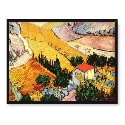 Vincent van Gogh Krajobraz z domem i oraczem 40x30 w RAMIE