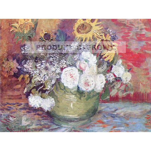 Vincent van Gogh Kwiaty w zielonym wazonie — produkt cyfrowy do pobrania