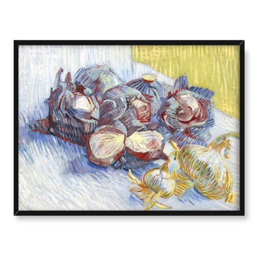 Vincent Van Gogh Martwa natura Czerwona kapusta i czosnek 40x30 w RAMIE