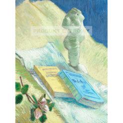 Vincent van Gogh Martwa natura z gipsową statuetką róży i dwiema powieściami — produkt cyfrowy do pobrania